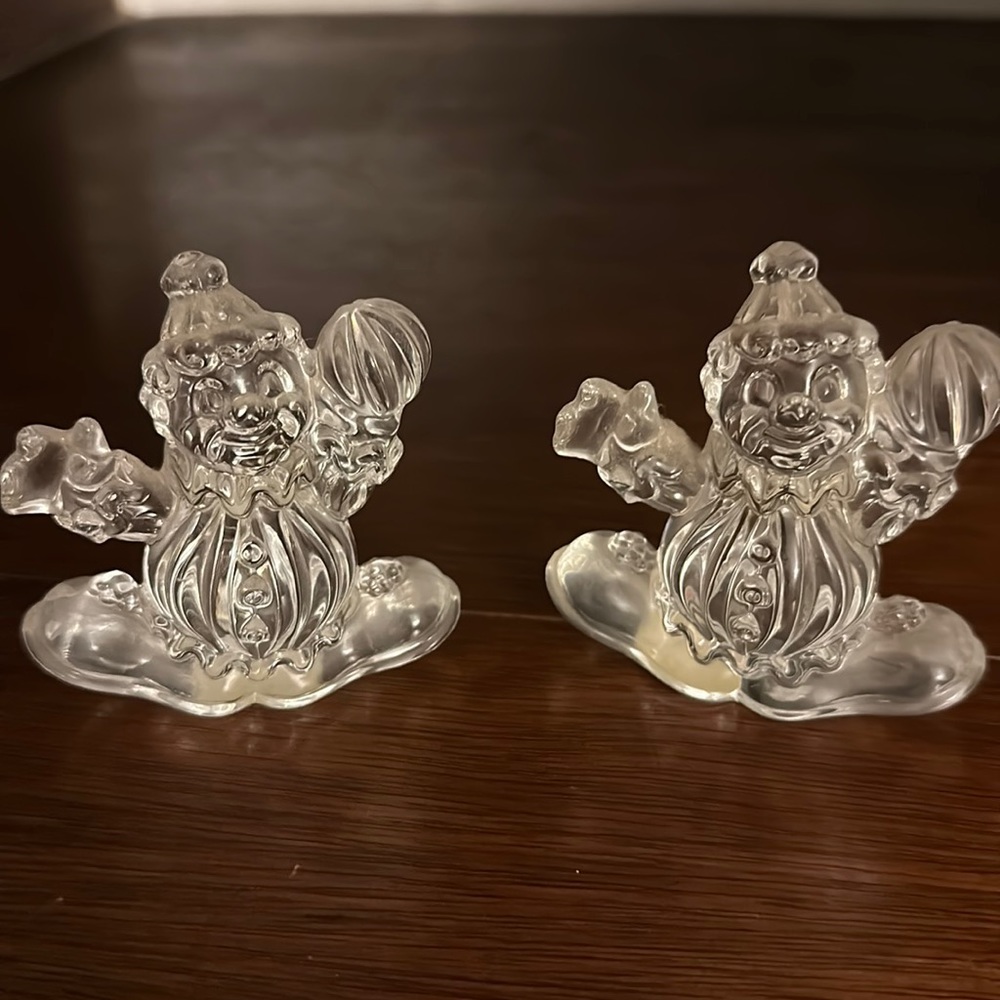 Two Vintage Princess House Clowns